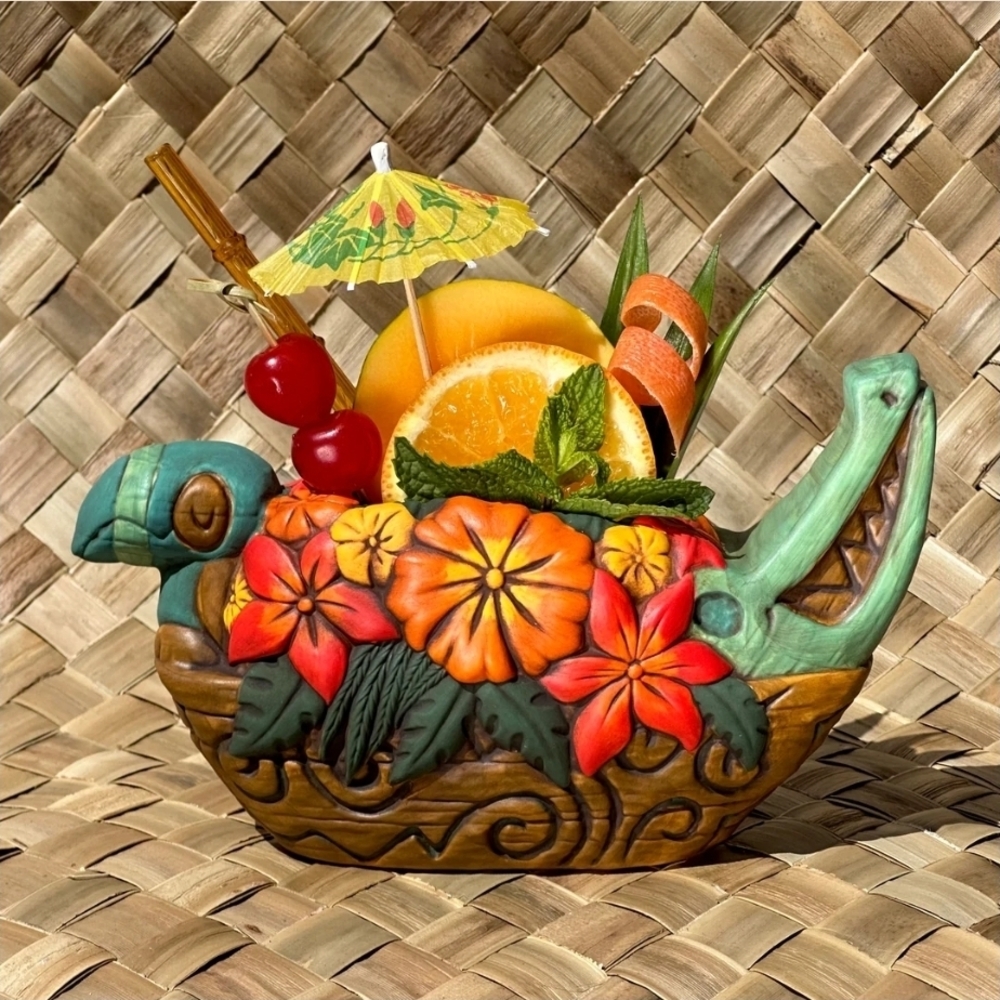 Colorful Ceramic Tiki Mug